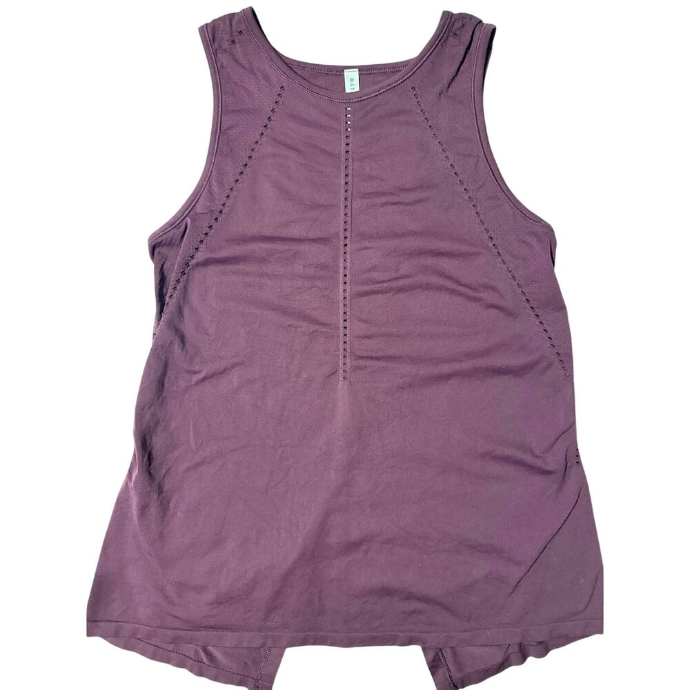Athleta Interval Perforated Tank Top Garnet Burgundy Workout XS